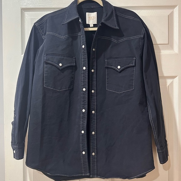 TWP DUTTON SHIRT IN MIDNIGHT - Picture 7 of 11